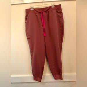 Mauve High Waisted Zamora Jogger Scrub Pants